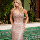 Nox Anabel C1609 Floral Beaded Sweetheart Neckline Gown