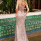 Nox Anabel C1609 Floral Beaded Sweetheart Neckline Gown