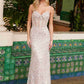Nox Anabel C1609 Floral Beaded Sweetheart Neckline Gown