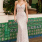Nox Anabel C1609 Floral Beaded Sweetheart Neckline Gown