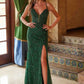 Nox Anabel C1616 Beaded Tulle Lace-Up Dress with Slit