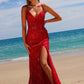 Nox Anabel C1616 Beaded Tulle Lace-Up Dress with Slit