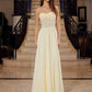 Nox Anabel C1617 Strapless Applique Corset with Chiffon Skirt Dress