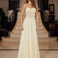 Nox Anabel C1617 Strapless Applique Corset with Chiffon Skirt Dress