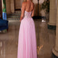 Nox Anabel C1617 Strapless Applique Corset with Chiffon Skirt Dress