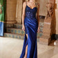 Nox Anabel C1625 Enchanting Long Dress Sequin See-Through Boned Waistline