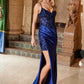 Nox Anabel C1625 Enchanting Long Dress Sequin See-Through Boned Waistline