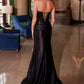 Nox Anabel C1630 Glitter Satin Sequin Lace Up Bodice Dress