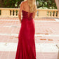 Nox Anabel C1630 Glitter Satin Sequin Lace Up Bodice Dress