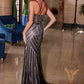 Nox Anabel C1632 Applique Tulle Gown Lace-Up Back Dress