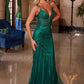 Nox Anabel C1632 Applique Tulle Gown Lace-Up Back Dress