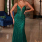 Nox Anabel C1632 Applique Tulle Gown Lace-Up Back Dress