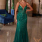 Nox Anabel C1632 Applique Tulle Gown Lace-Up Back Dress