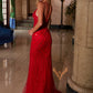 Nox Anabel C1632 Applique Tulle Gown Lace-Up Back Dress