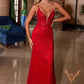 Nox Anabel C1632 Applique Tulle Gown Lace-Up Back Dress