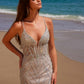 Nox Anabel C1632 Applique Tulle Gown Lace-Up Back Dress