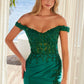 Nox Anabel C1647 Satin Sweetheart Off-Shoulder Sheer Boned Bodice Dress