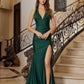Nox Anabel C1723 Stretch Satin Halter Neckline Fitted Prom Gown