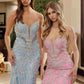 Nox Anabel C1826 Peaked Neckline Beaded Embellishments Fitted Prom Gown