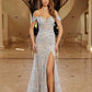 Nox Anabel C1829 Off Shoulder Silhouette Embroidered Bodice Prom Gown