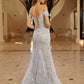 Nox Anabel C1829 Off Shoulder Silhouette Embroidered Bodice Prom Gown