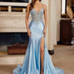 Nox Anabel C1831 Fitted Shimmer Jersey Rhinestone Embellishment Prom Gown