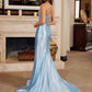 Nox Anabel C1831 Fitted Shimmer Jersey Rhinestone Embellishment Prom Gown