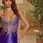 Nox Anabel C1831 Fitted Shimmer Jersey Rhinestone Embellishment Prom Gown
