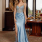 Nox Anabel C1832 Fitted Shimmer Jersey Spaghetti Strap Prom Gown