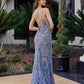 Nox Anabel C1834 Fitted Beaded Embellishments Peaked Neckline Prom Gown
