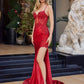 Nox Anabel C1841 Glitter Dusted Satin Sequined Embellishment Prom Gown