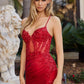 Nox Anabel C1841 Glitter Dusted Satin Sequined Embellishment Prom Gown