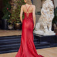 Nox Anabel C1841 Glitter Dusted Satin Sequined Embellishment Prom Gown