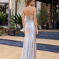 Nox Anabel C1841 Glitter Dusted Satin Sequined Embellishment Prom Gown