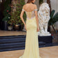 Nox Anabel C1845 Fitted Off Shoulder Embellished Shimmer Jersey Prom Gown
