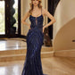 Nox Anabel C1847 Scoop Neckline Boned Bodice Fully Beaded Prom Gown