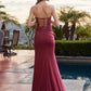 Nox Anabel C1868 Strapless Fitted Shimmer Jersey Thigh High Slit Prom Gown