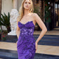 Nox Anabel C1868 Strapless Fitted Shimmer Jersey Thigh High Slit Prom Gown
