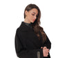 Astoria Midi Cashmere Wool Blend Coat in Black
