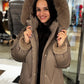 Genuine Polar Fox Down Fill Coat