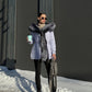 Genuine Silver Fox Fur Trim Rabbit Fur Insulated Parka