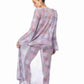 PATCHWORK PRINT MESH LONG COVER UP