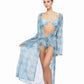 PATCHWORK PRINT MESH LONG COVER UP