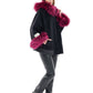 Saga®Furs Silver Fox Cashmere Blend Coat