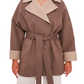 Sandro Cashmere Blend Overcoat in Latte