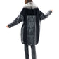 Genuine Silver Fox Fur Italian Cashmere Wool Freudenberg Comfortemp® Coat