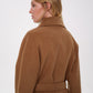Cambridge Comfort Wraparound Wool Cashmere Coat in Dark Camel