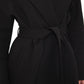 Cambridge Comfort Wraparound Wool Cashmere Coat in Black