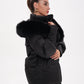 Amanda Genuine Fur Trim Down Fill Coat