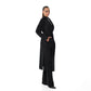 Cambridge Comfort Wraparound Wool Cashmere Coat in Black